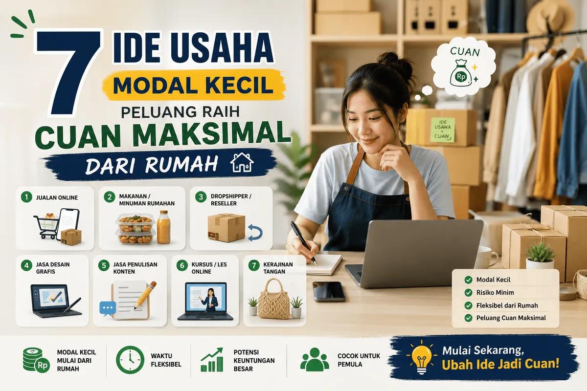 7 Ide Usaha Modal Kecil: Peluang Raih Cuan Maksimal dari Rumah