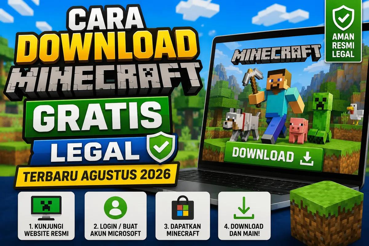 Cara Download Minecraft Gratis Legal Terbaru Agustus 2026