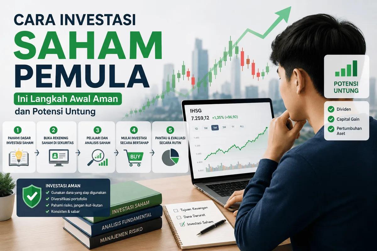 Cara Investasi Saham Pemula: Ini Langkah Awal Aman dan Potensi Untung