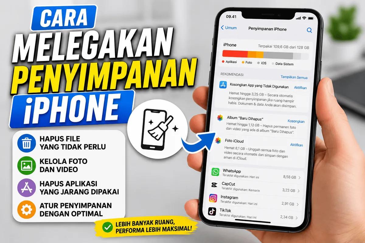 Cara Melegakan Penyimpanan iPhone